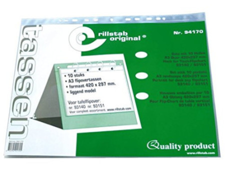 rillstab Pochette pour chevalet de table, A4, pack de 10