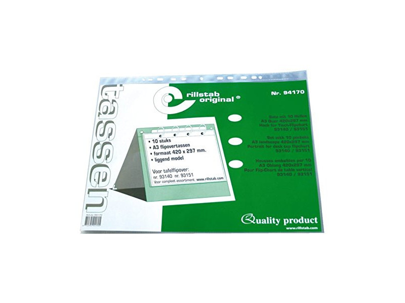 rillstab Pochette pour chevalet de table, A4, pack de 10