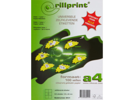 rillprint Etiquette universelle, 105 x 99 mm, blanc