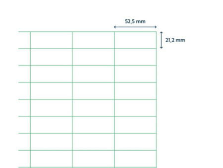rillprint Etiquette universelle, 52,5 x 21,2 mm, blanc