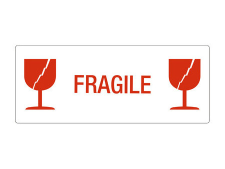 rillprint Étiquette d'avertissement 'FRAGILE'