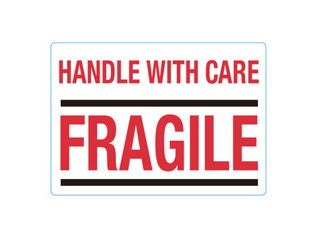 rillprint Étiquette 'HANDLE WITH CARE / FRAGILE'