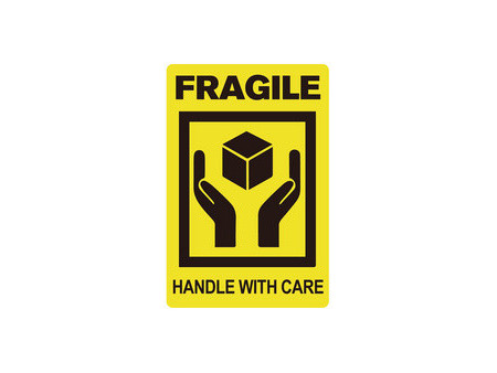 rillprint Étiquette 'HANDLE WITH CARE / FRAGILE'
