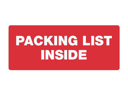 rillprint Étiquette 'PACKING LIST INSIDE'
