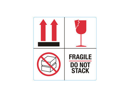 rillprint Étiquette 'FRAGILE / DO NOT STACK'