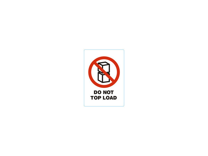 rillprint Étiquette 'DO NOT TOP LOAD'