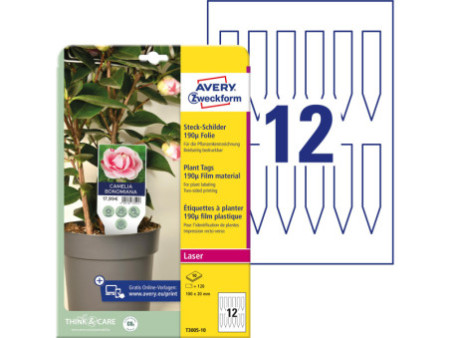 AVERY Zweckform Etiquette à planter, film, 100 x 20 mm