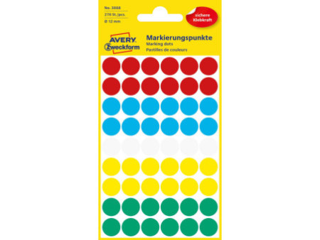 AVERY Zweckform Pastille de couleur, diamètre 12 mm