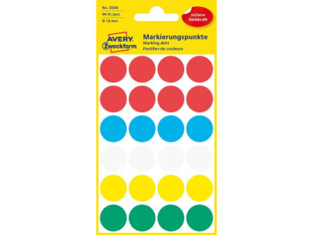 AVERY Zweckform Pastille de couleur, diamètre 18 mm