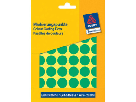 AVERY Zweckform Pastille de couleur, diamètre 18 mm, vert