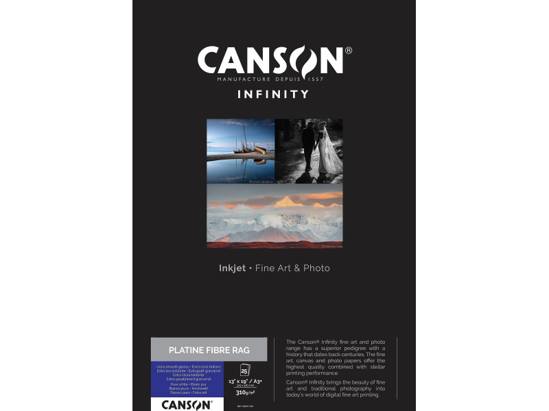 CANSON INFINITY Papier photo 'Platine Fibre Rag', 310 g/m2,