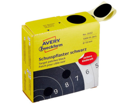 AVERY Zweckform Pastille pour cible de tir, noir