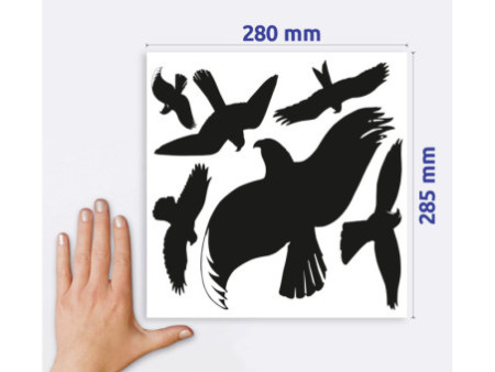 ZDesign HOME Étiquette d'oiseau pour fenêtre, noir