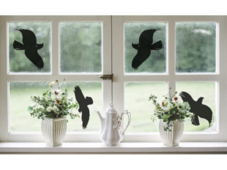 ZDesign HOME Étiquette d'oiseau pour fenêtre, noir