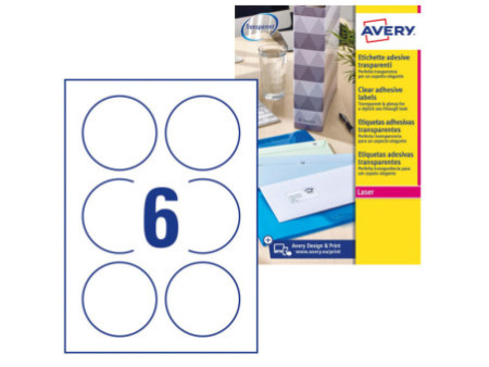 AVERY Zweckform Etiquettes transparentes, 17,8 x 10 mm