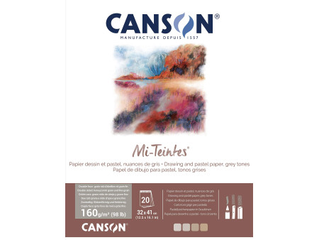 CANSON Papier beaux-arts Mi-Teintes, en bloc, 320 x 410 mm