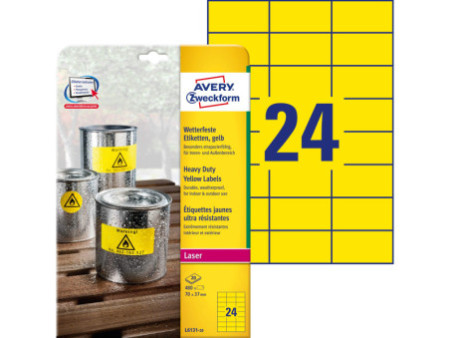 AVERY Zweckform Etiquette, 70 x 37 mm, jaune