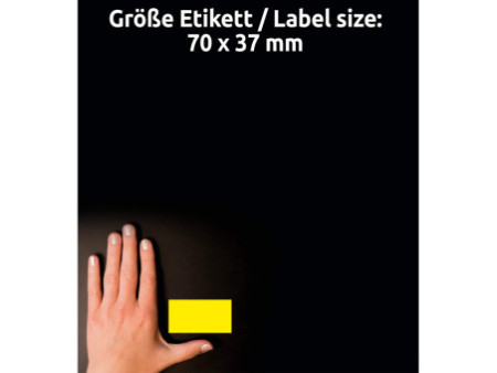AVERY Zweckform Etiquette, 70 x 37 mm, jaune