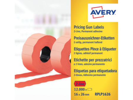 AVERY Zweckform Etiquette pour étiqueteuse de prix, rouge