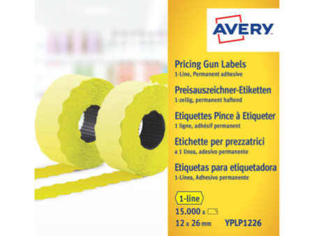AVERY Etiquettes pour étiqueteuse de prix, jaune