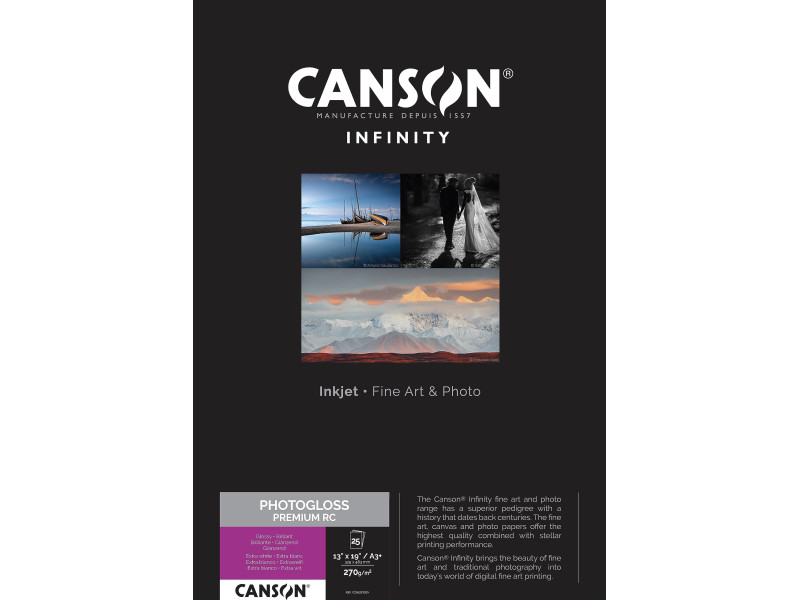 CANSON INFINITY Papier photo 'PhotoGloss Premium RC', A3+
