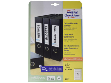 AVERY Zweckform Etiquette pour dos de classeurs, 50 x 146 mm
