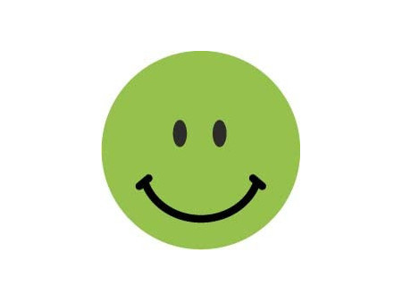 AVERY Zweckform Pastille de couleur, visage positif, vert