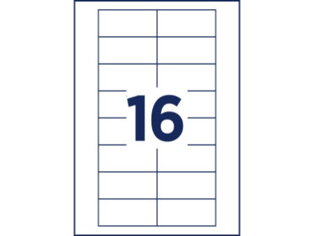 AVERY Insert imprimable pour badge, 190 g/m2, 74x34mm, blanc