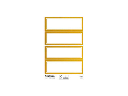 ZDesign HOME Étiquette, cadre doré, 70 x 21 mm