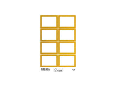 ZDesign HOME Étiquette, cadre doré, 70 x 21 mm