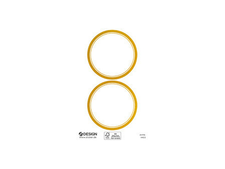 ZDesign HOME Étiquette, cadre doré, 50 mm