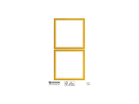 ZDesign HOME Étiquette, cadre doré, 50 x 50 mm