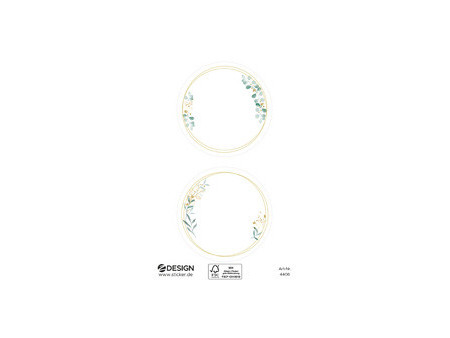 ZDesign HOME Étiquette, cadre ornementé, rond