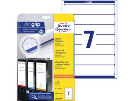AVERY Zweckform Etiquette pour dos de classeur, 38 x 192 mm