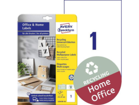 AVERY Zweckform Etiquettes multi-usage recyclées Home Office