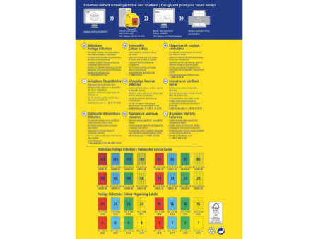 AVERY Zweckform Stick&Lift Etiquette, 38,1 x 21,2 mm, jaune