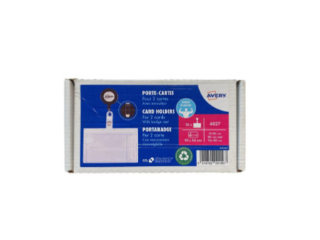 AVERY Porte-carte avec clip, 54 x 90 mm, transparent