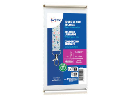AVERY Tour de cou, rPET, 'floral', 20 x 440 mm