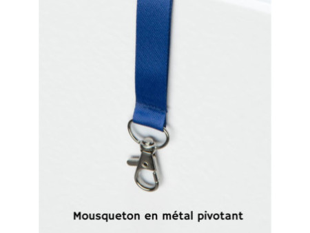 AVERY Tour de cou, en rPET, 440 x 15 mm, bleu