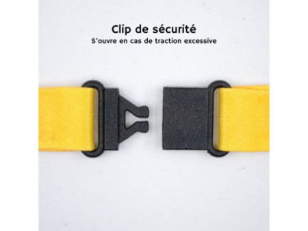 AVERY Tour de cou, en rPET, 440 x 15 mm, jaune