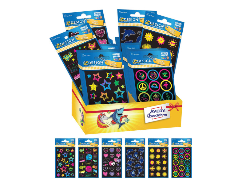 AVERY Zweckform ZDesign KIDS 'FLUO', assortiment