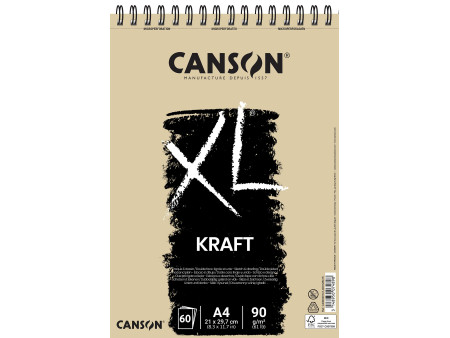 CANSON Bloc à croquis et études XL KRAFT, A4