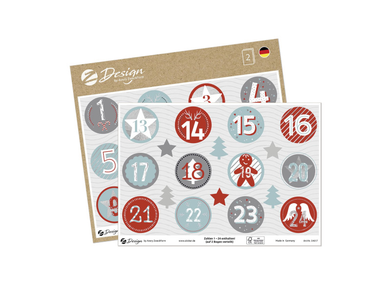 AVERY Zweckform ZDesign Sticker tendance NOEL