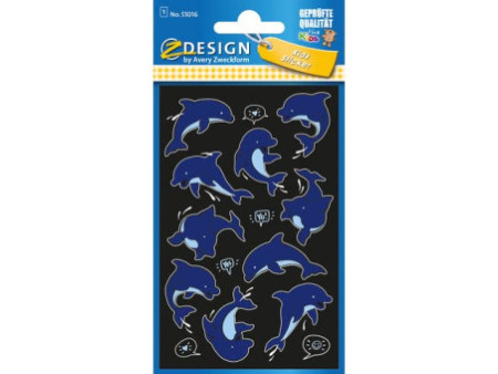 AVERY Zweckform ZDesign Sticker fluo KIDS 'Dauphins'