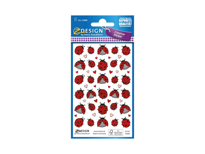 AVERY Zweckform ZDesign Sticker CREATIVE 'coccinelles'