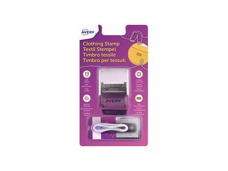 AVERY Kit tampon textile, 3 lignes, blanc