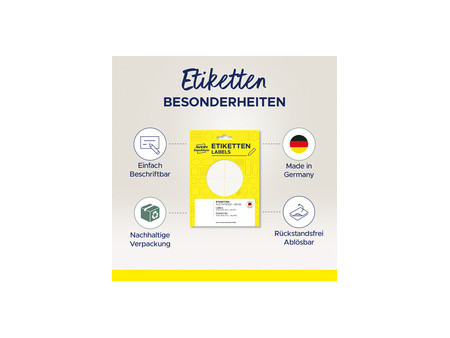 AVERY Zweckform Étiquette de nom, 80x54 mm, enlevable, blanc