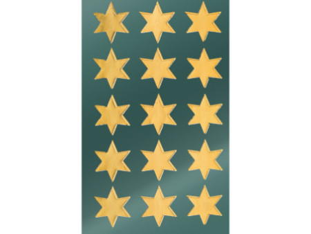 AVERY Zweckform ZDesign Stickers de Noël 'étoiles', or