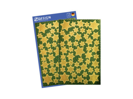 AVERY Zweckform ZDesign Stickers de Noël 'étoiles', or