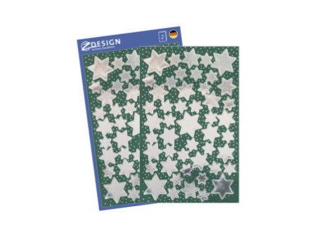 AVERY Zweckform ZDesign Stickers de Nöel 'étoiles', argent